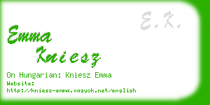 emma kniesz business card